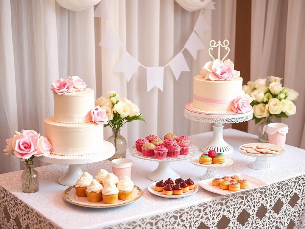 Christening dessert table