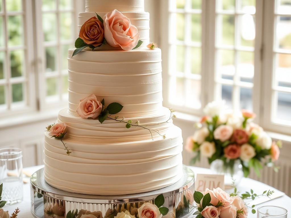 Tiered wedding cake